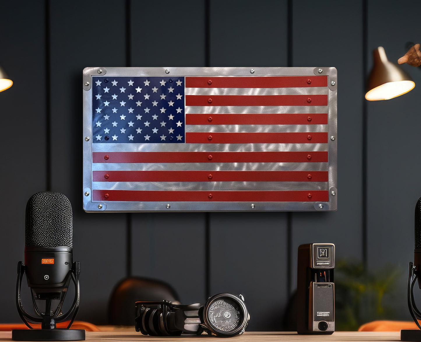 Heavy Duty Metal U.S. Flag "Rugged Glory"