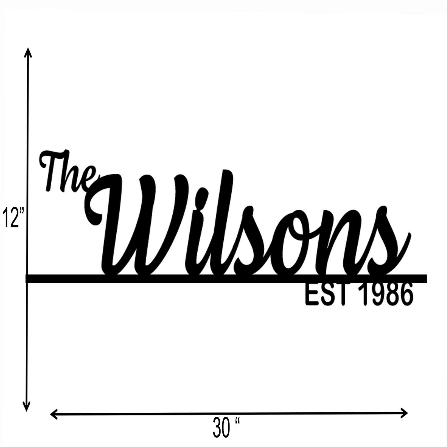 Personalized Metal Established Sign - Wall Art