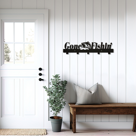 Gone Fishin' - Coat Rack