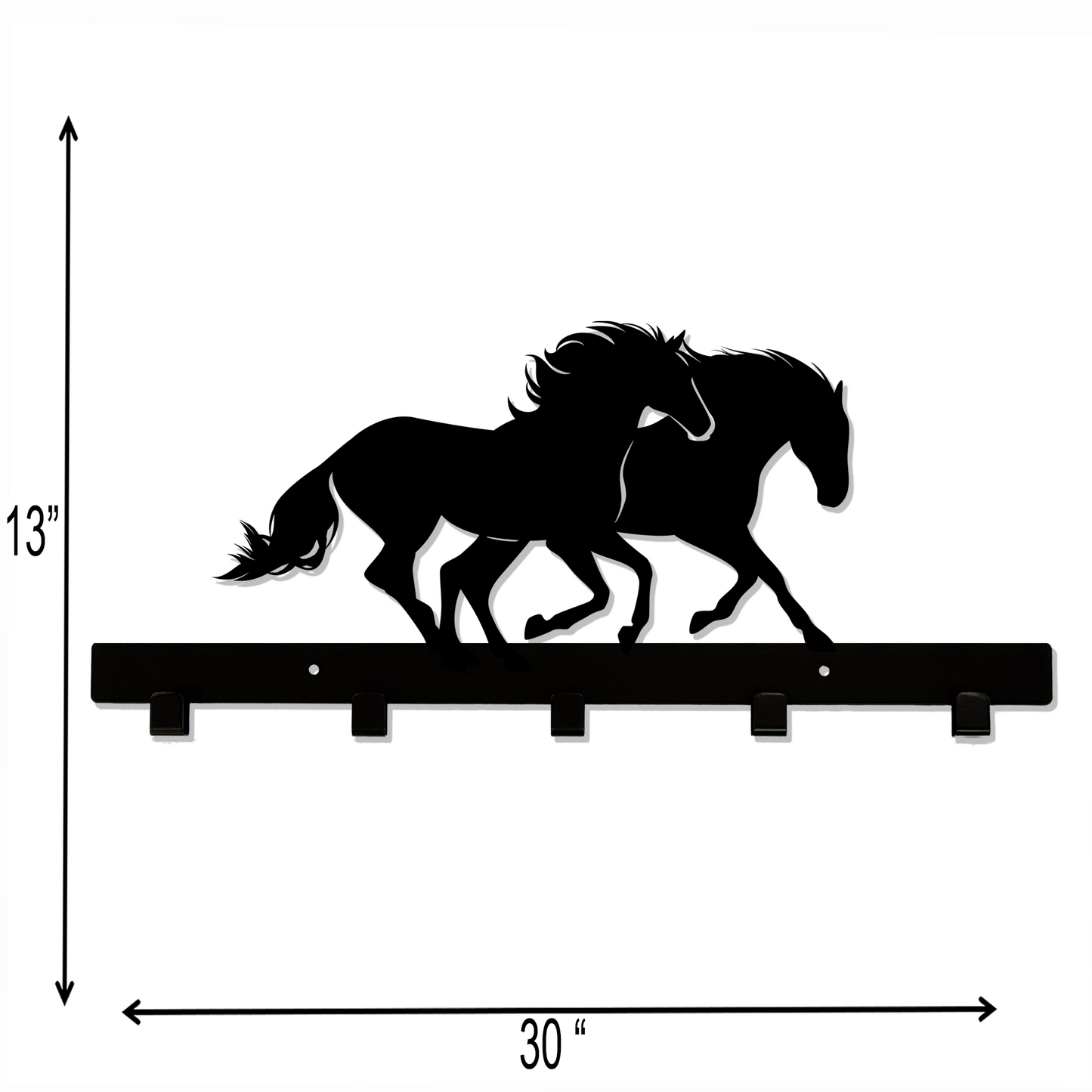 Horses Running - Coat Rack