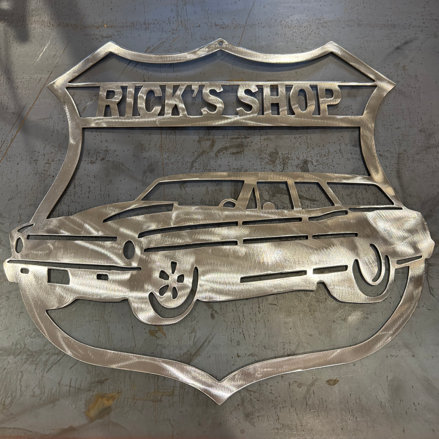 Custom Hot Rod Car Sign - Wall Art