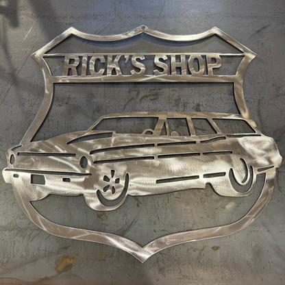 Custom Hot Rod Car Sign - Wall Art