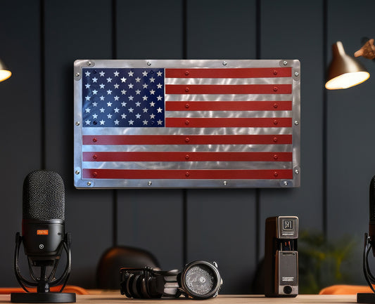 Heavy Duty Metal U.S. Flag "Rugged Glory"