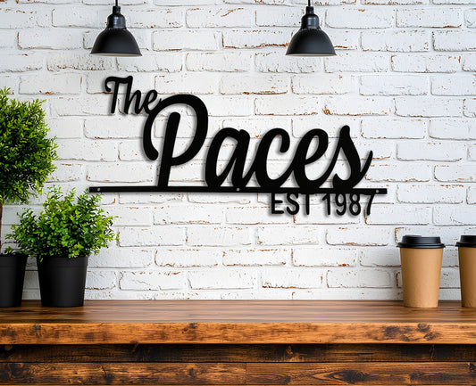 Personalized Metal Established Sign