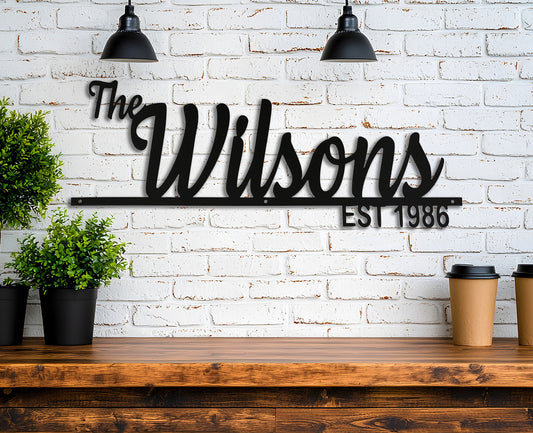 Personalized Metal Established Sign