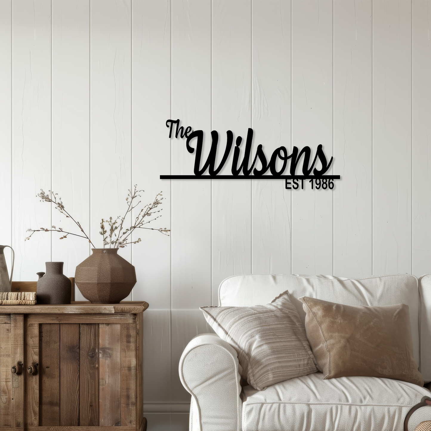 Personalized Metal Established Sign - Wall Art