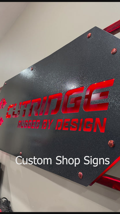 Custom Metal Shop Sign