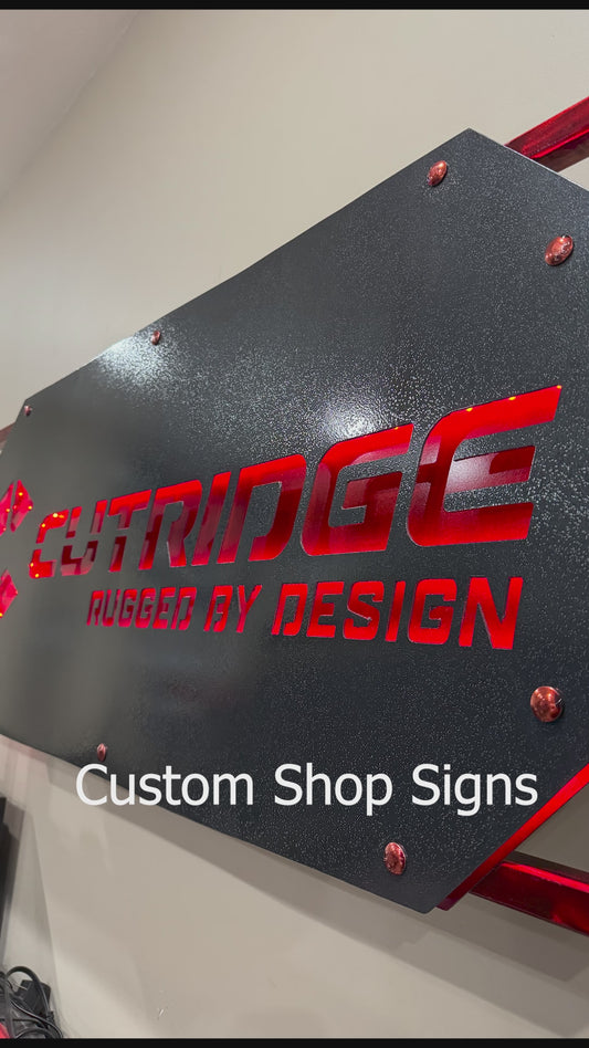 Custom Metal Shop Sign